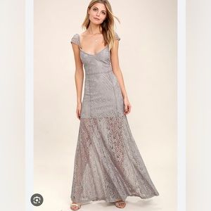 Lulus grey maxi dress